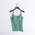 thumbnail image 1 of Pxxlle Built in Bra Tank Tops for Women Plus Size No Steel Rings Tees Adjustable Spaghetti Strap Womens Camisole Tops Solid Color Yoga Vest Tops, 1 of 1