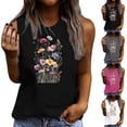 thumbnail image 1 of Pxxlle Casual Tank Tops for Women Cotton Sleeveless Crewneck Tank Top Trendy Floral Graphic Shirts Summer Beach Vacation Clothes Red XXL, 1 of 5