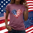 thumbnail image 1 of Pxxlle Fourth of July Shirts for Women Funny USA Flag Graphic Tees Patriotic Short Sleeve T Shirts Independence Day Crewneck Tshirt XXL, 1 of 7