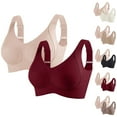 thumbnail image 1 of Pxxlle Pack of 2 Bras for Women Plus Size Wireless Everyday Bras for Big Breast Comfort Adjustable Straps Push Up Bra XL, 1 of 9