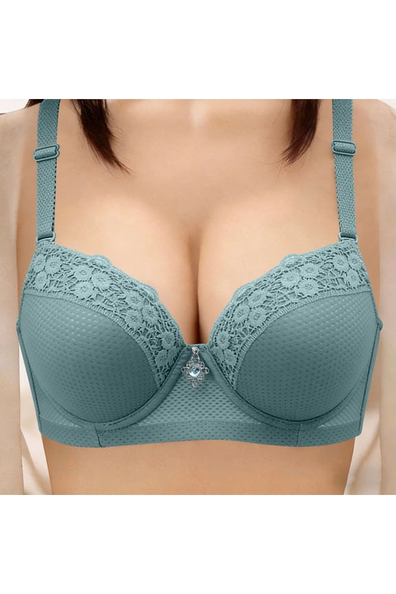Plus Size Bras for Women No Underwire Everyday Bra for Big Breast Comfortable Push Up Full Coverage Bralettes with Adjustable Straps XXXXL
