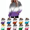 thumbnail image 1 of Pxxlle Plus Size Womens Hoodies Fashion Gradient Graphic Hooded Pullover Tops Loose Fit Long Sleeve Oversized Sweatshirts with Pockets Blue XXXXL, 1 of 5