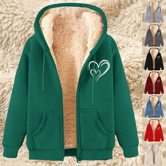 Pxxlle Plus Size Zip Up Hoodie Sweatshirts for Women Winter Sherpa Fleece Lined Hooded Sweatshirt Casual Long Sleeve Jackets with Pockets Beige XXL