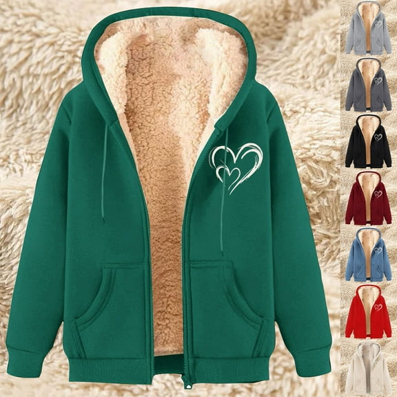 Pxxlle Plus Size Zip Up Hoodie Sweatshirts for Women Winter Sherpa Fleece Lined Hooded Sweatshirt Casual Long Sleeve Jackets with Pockets Black XL