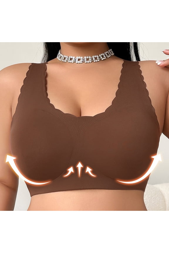 Seamless Wireless Bras for Women Plus Size Push Up Everyday Bra Comfort Full Coverage Bralettes for Big Breast XXXXL