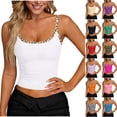 thumbnail image 1 of Pxxlle Summer Tank Tops for Women Fashion Spaghetti Strap Camisole Shirts Slim Fit Sleeveless Going Out Top Army Green S, 1 of 7