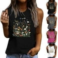 thumbnail image 1 of Pxxlle Women's Sleeveless Tank Tops Cotton Round Neck Tank Top Summer Casual Going Out Tops Fashion Floral Print Beach Vacation Clothes Red XXL, 1 of 5