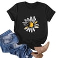 thumbnail image 1 of Pxxlle Womens Cotton T Shirts Fashion Sunflower Graphic Tee Shirts Casual Summer Short Sleeve Going Out Tops Comfy Round Neck Tshirts (White XXL), 1 of 6