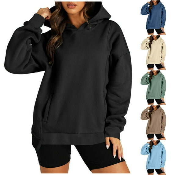 Pxxlle Womens Hoodie Sweatshirts Trendy Camo Graphic Hoodies Oversized Long Sleeve Hooded Pullover Tops Fall Winter Loose Fit Sweatshirt with Pockets Brown XXL