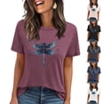 thumbnail image 1 of Pxxlle Womens Summer Casual T Shirts Comfort Cotton Tshirt Fashion Graphic Tee Shirts Loose Fitted Short Sleeve Tshirts Round Neck Going Out Tops (White L), 1 of 5