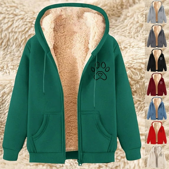 Pxxlle Womens Zip Up Hoodies Plus Size Sherpa Fleece Lined Hooded Jackets Daily Casual Long Sleeve Hoodie Sweatshirts with Pockets Wine XXXL