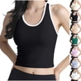 thumbnail image 1 of Pxxlle Workout Tank Tops for Women with Built In Bra Ribbed Scoop Neck Racerback Tanks Stretch Sleeveless Seamless Shir Top for Running Gym Fitness Light Blue L, 1 of 8