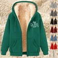 thumbnail image 1 of Pxxlle Yes I'm Still Freezing Hoodies for Women Plus Size Sherpa Fleece Lined Hooded Sweatshirts Winter Casual Long Sleeve Zip Up Jackets with Pockets Army Green XXXL, 1 of 5
