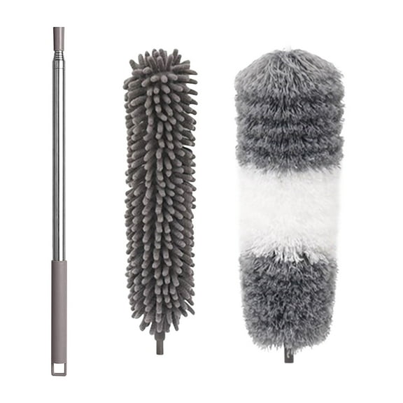Pxyqht 100-Inch Telescopic Microfiber Duster Extendable Washable Detachable Dusting Brush for Ceiling Fans and Hard-to-Reach Areas