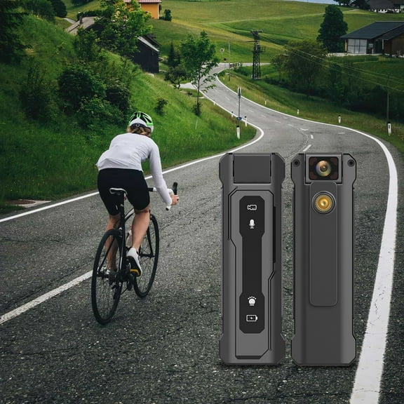 Pxyqht 1080P Motorcycle Sports Camera with Rotating Lens, IR Night Vision, Anti-Shake Technology, Multi-Purpose Mounting for Bikes and Cars, Long Battery Life, Motion Detection