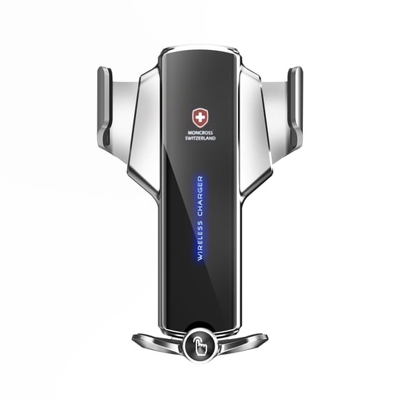 Pxyqht 15W Fast Wireless Car Charger Mount Auto Clamping Induction Holder for Smartphones Vehicle Accessory Qi Charging Support 360° Rotation Vent Clip