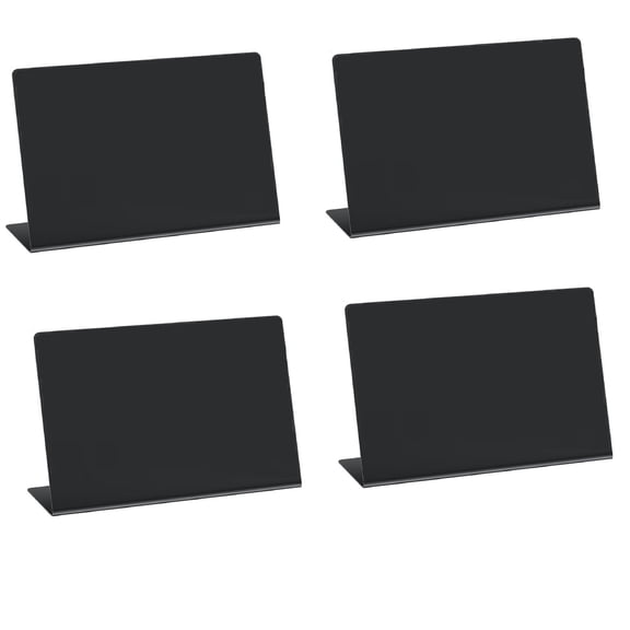 Pxyqht Acrylic Small Blackboard Tabletop Display Sign Erasable Price Board Modern Minimalist Design for Restaurants Retail Stores Office Messaging