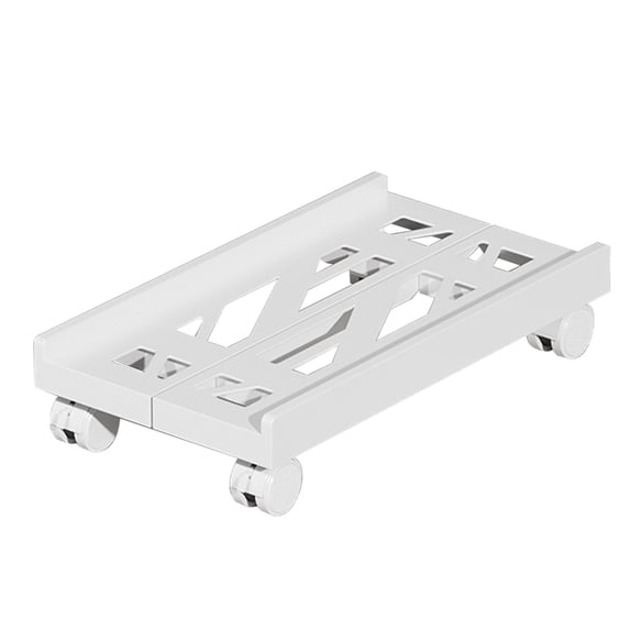 Pxyqht Adjustable Computer Tower Stand with Locking Casters Mobile Ventilated Rack for Home Office Safe PC Storage and Easy Cable Management