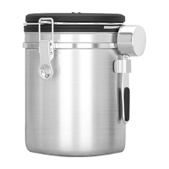 Pxyqht Airtight Coffee Canister Stainless Steel Kitchen Storage Container with Date Tracker for Coffee Beans Grounds Tea Flour Cereal Sugar
