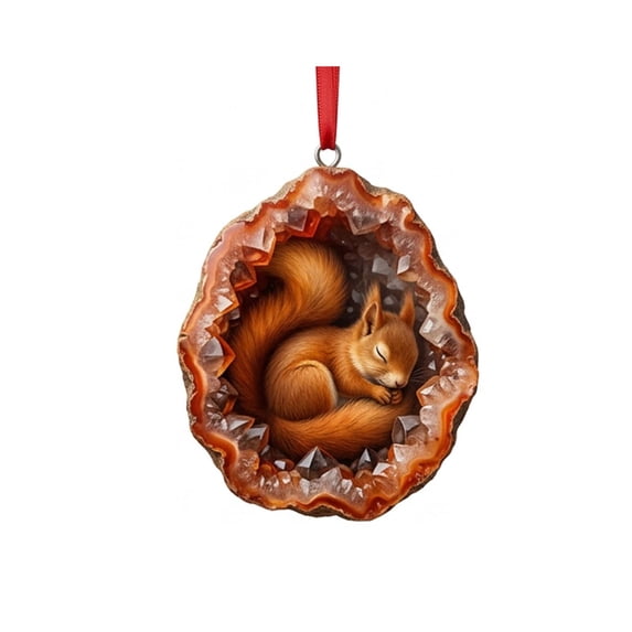 Pxyqht Animal Theme Print Acrylic Christmas Hanging Trinket Light Weight Pendant Tree Wreath Wall Ornament For Household Indoor Xmas Party Interior Styling