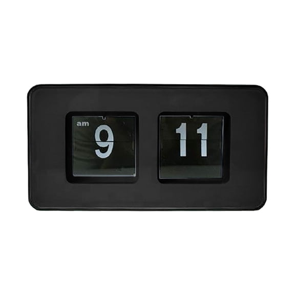 Pxyqht Auto Flip Clock Modern Digital Desk Wall Clock Stylish Home Decor Easy to Read Battery Operated 12 Hour Mode Flipping Time Display