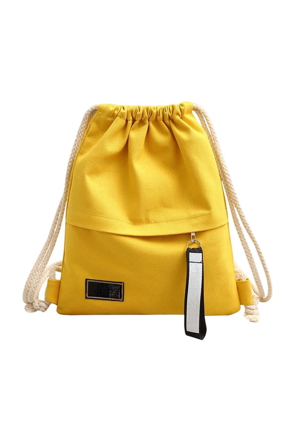Canvas Drawstring Backpack, Lightweight and Durable Cloth Bag, Stylish and Functional Pocket Bag for Gym, Travel, School, and Everyday Use