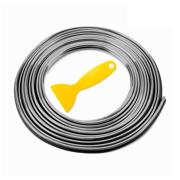 Pxyqht Car Interior Decorative Strip Flexible PVC Bright Trim Easy Installation for Dashboard and Console Decoration Automotive Accessories