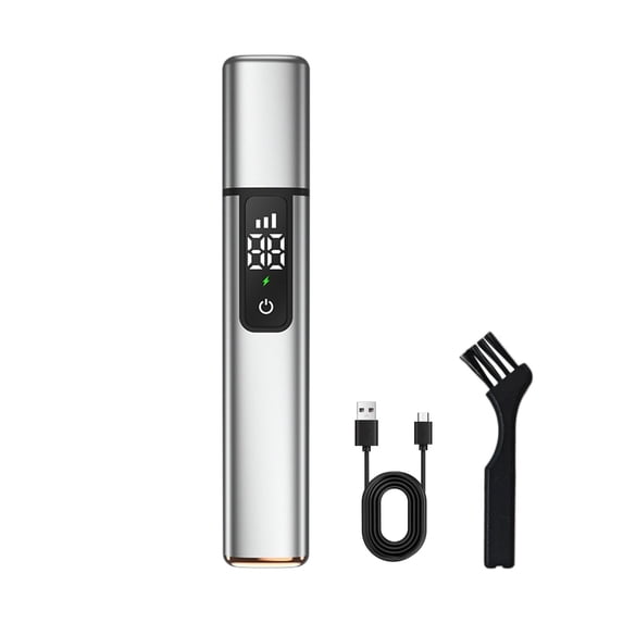 Pxyqht Compact Nose Hair Trimmer for Men and Women with Digital Display and Washable Blade, Safe and Pain-Free Nose Hair Removal, Multi-Functional Facial Hair Grooming Tool