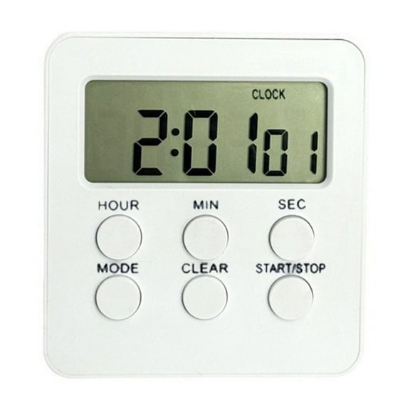 Pxyqht Digital Kitchen Timer Alarm Clock Multi-function Timer for Cooking Teaching Study with Loud Beep and Silent Reminder Easy to Use with Magnetic Back Folding Bracket and Hanging Hole