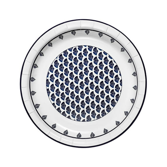 Pxyqht Disposable Paper Plates, Waterproof Paper Plates, Oil-Proof Tableware, Thickened Round Plates, Ideal for Picnics, Family Gatherings, Outdoor Events