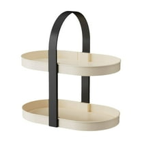 Pxyqht Double Desktop Shelf, Cosmetic Organiser, Lipstick Storage, Aromatherapy Rack, Modern Design for Home Organization