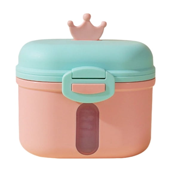 Pxyqht Double Layer Milk Powder Dispenser Portable Storage Jar Sealed Container with Spoon for Travel and Outdoor Use Ideal for Milk Powder Snacks and Small Items
