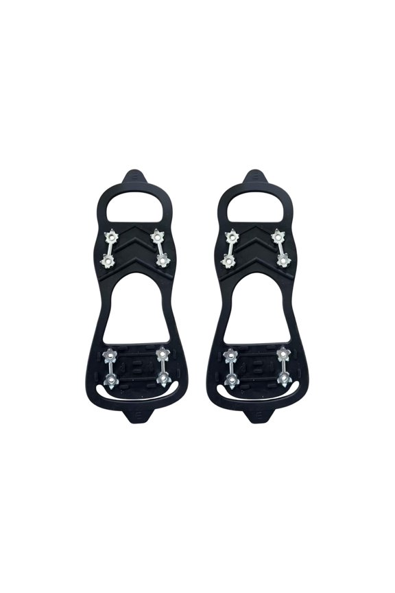 Elastic Ice Claw Skidproof Shoe Covers - 8-Spike Ice Grip Shoe Inserts for Hiking, Skiing, and Outdoor Activities - Durable Rubber with Freeze-Resistant TPE Material