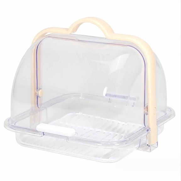 Pxyqht Flip Top Bread Storage Box,Durable Plastic Cake Storage Container,Clear Kitchen Organizer for Fresh Baked Goods,Ideal for Bread, Cakes, and Pastries