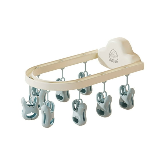 Pxyqht Folding Clothes Dryer Hanger, Windproof Clips Drying Rack, Portable Laundry Hanger, Compact Indoor Outdoor Use, Space-Saving Clothes Organizer