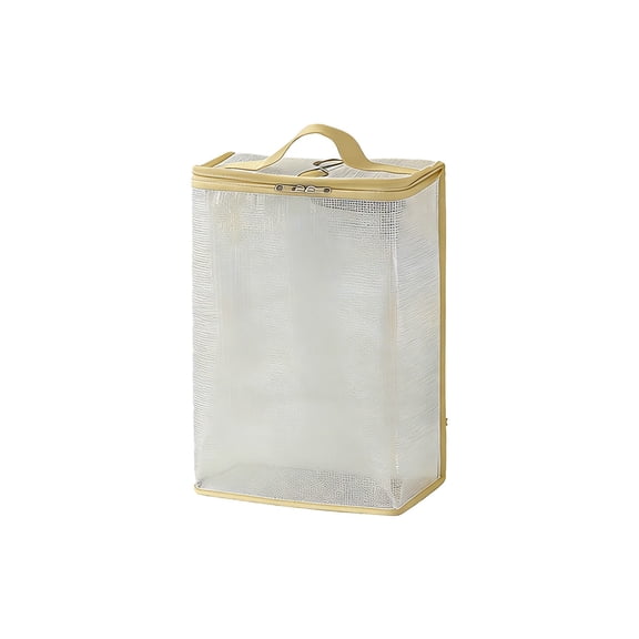 Pxyqht Four Piece Storage Bag, Durable PVC Clothes and Bedding Organizer, Waterproof Dustproof Dustproof Divider with Handle, Foldable Smart Storage Solution for Closets