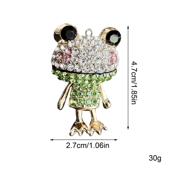 Pxyqht Frog Rear View Mirror Hanger Pendant with Rhinestone Automotive Decoration Unique Car Accessory Funny Gift for Men and Women