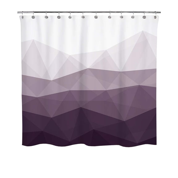 Pxyqht Gradient Shower Curtain, Polyester Bathroom Curtain, Waterproof Shower Liner, Rust Proof Grommets, Ideal for Home and Hotel Use