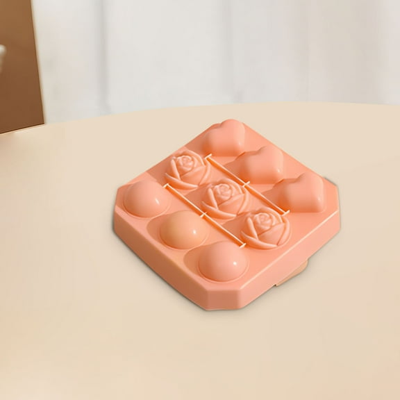 Pxyqht Household Ice Maker with Portable Press Design, Efficient Ice Dispensing, Sealed for Hygiene, Easy Water Filling and Simple Ice-Making Process