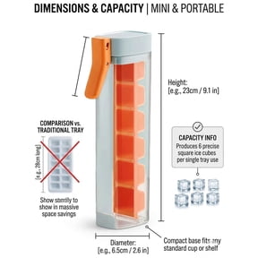 Pxyqht Ice Maker Silicone Press Ice Tray One-Handed Ice Cube Release Mess-Free Hygienic Sealing Space-Saving for Easy Ice Production Perfect for Iced Drinks