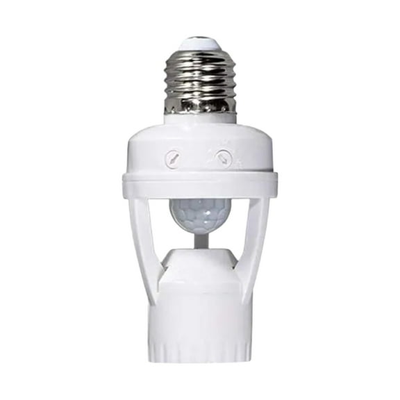 Pxyqht Infrared Motion Sensor Light Socket E27 Adapter for Automatic Lighting Control, Adjustable Duration and Sensitivity, Perfect for Indoor and Outdoor Use in Garages and Closets