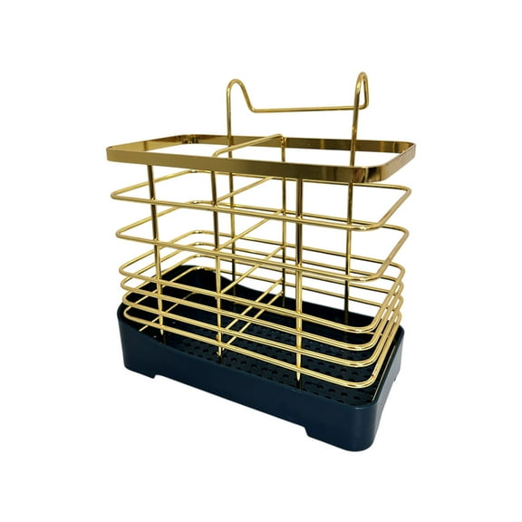 Pxyqht Iron Kitchen Knife and Fork Storage Rack,Multifunctional Wall-Mounted Organizer for Kitchen Utensils, Durable Iron Material, Easy to Clean, Efficient Space Saver
