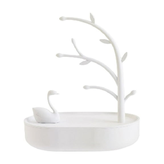 Pxyqht Jewelry Organizer Storage Box, Bracelet Necklace Display Rack, Earring Holder Stand, Elegant Vanity Accessory, Ideal for Small Spaces