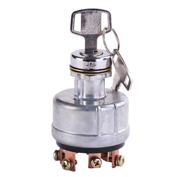 Pxyqht Key Ignition for Excavator EX200-1 with 6 Pins, 2 Keys, Compatible with SK200-3, SK200-5, SK120-5, Easy to Install, Durable Metal Construction