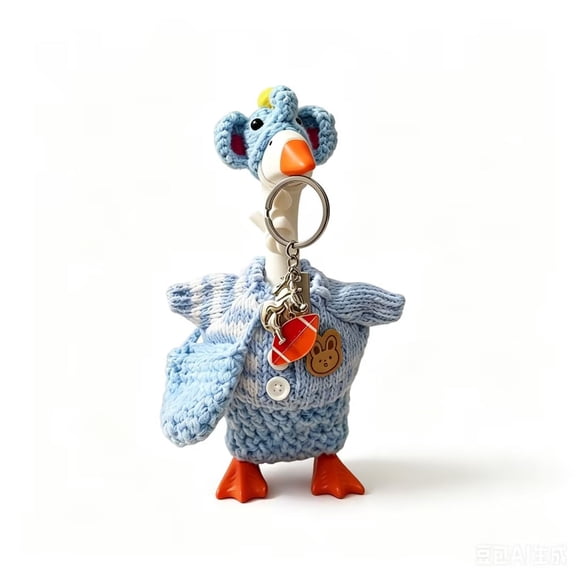 Pxyqht Knitted Elephants Geese Hat Outfit Set Mini Goose Apparel Cute Decorative Costume for Parties and Gifts