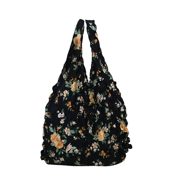 Pxyqht Large Capacity Multipurpose Shopping Tote Bag Portable Foldable Pleated Bag for Groceries High Load-Bearing Soft Fabric Reusable Eco-Friendly Shopping Solution