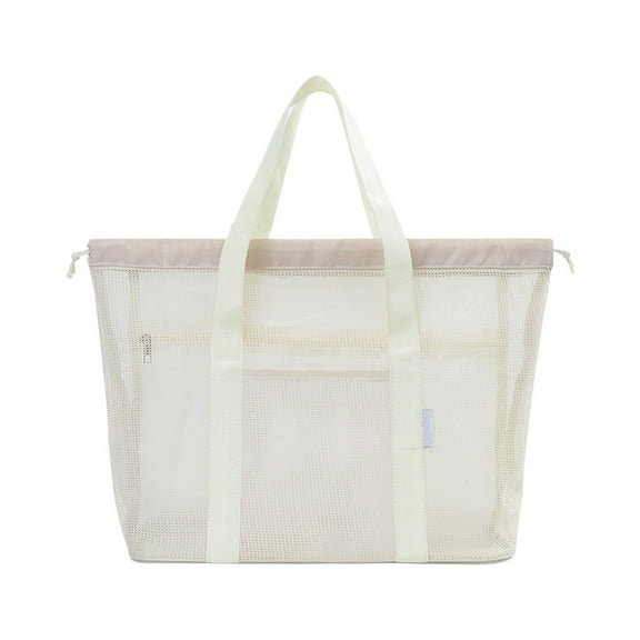 Pxyqht Large Capacity Storage Bag, Dry Wet Separation Bag, Breathable Mesh Tote, Versatile Travel Bag, Ideal for Beach and Camping