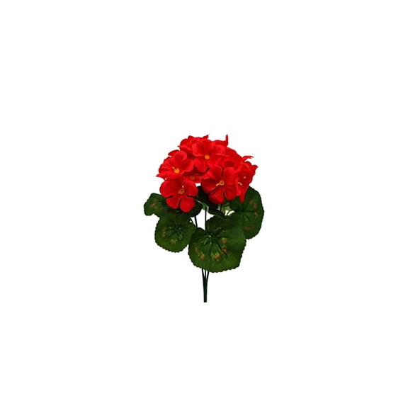 Pxyqht Lifelike Artificial Geranium Flowers Silk Plants Home Office Decoration Durable Sun Resistant Faux Plants