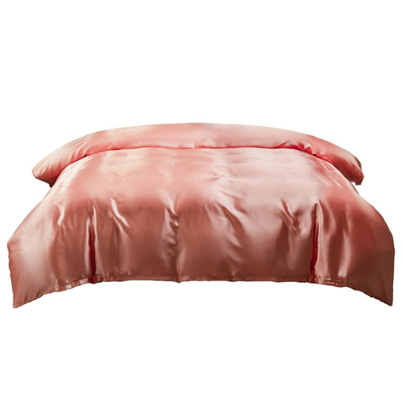 Pxyqht Luxurious Silk Duvet Cover, Bedding with Zipper, Soft Satin Fabric for Comfortable Sleep