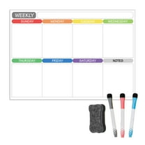 Pxyqht Magnetic Calendar, Dry Erasable Calendar, Fridge Calendar, Monthly Planner, Weekly Planner, Ideal for Kitchen Organization
